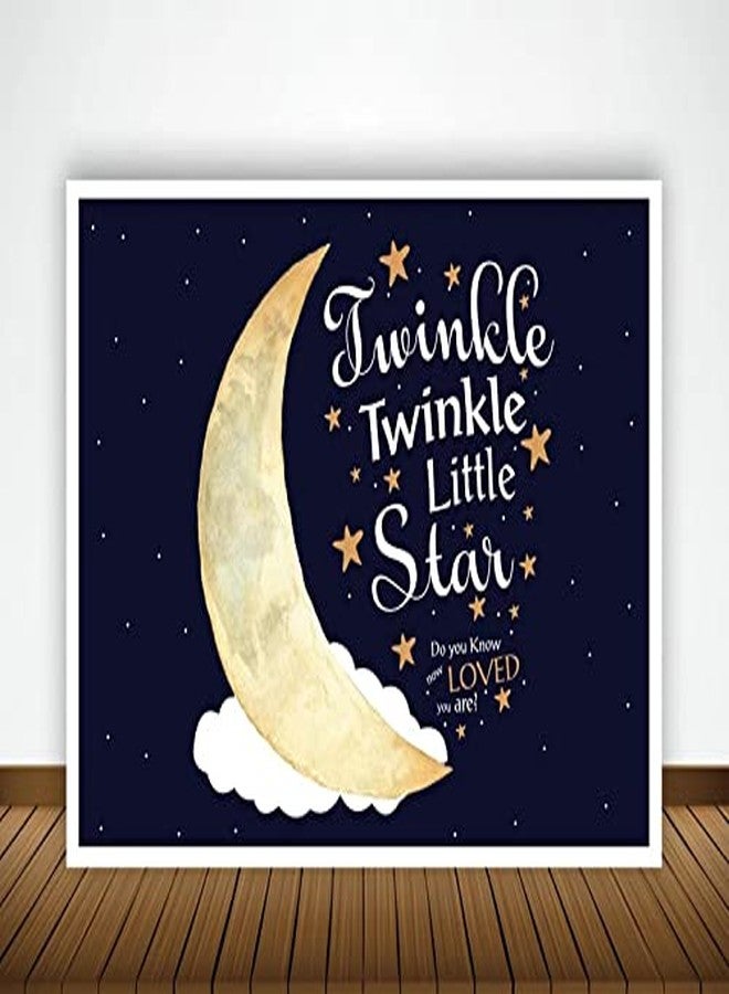 ثيم ماي بارتي خلفية تصوير لحفلة عيد ميلاد صبي بعنوان "تألقي يا نجمة صغيرة" (7 أقدام × 5 أقدام)، لافتة، ديكور طاولة كعكة، ديكور منزلي، خلفية كشك تصوير (7 أقدام × 5 أقدام). - Image 1